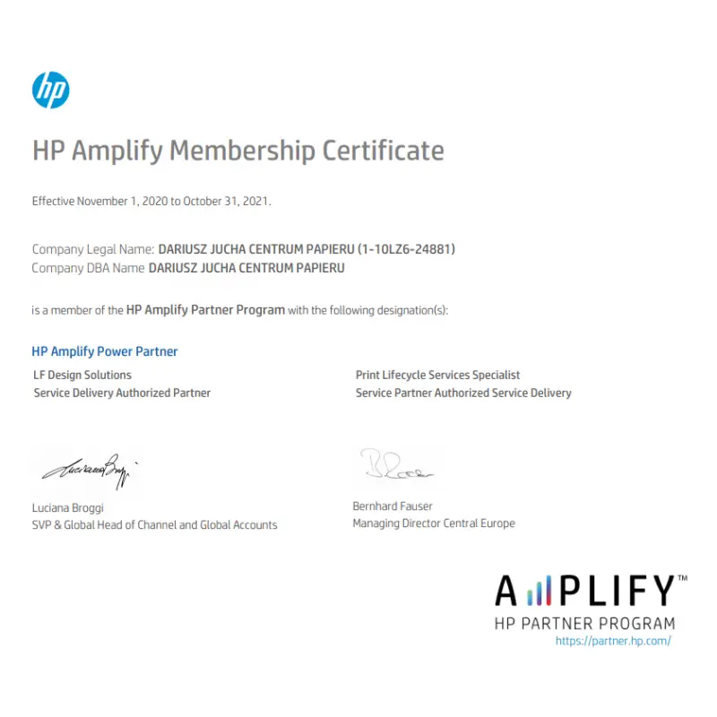 HP Amplify Power Partner 2021